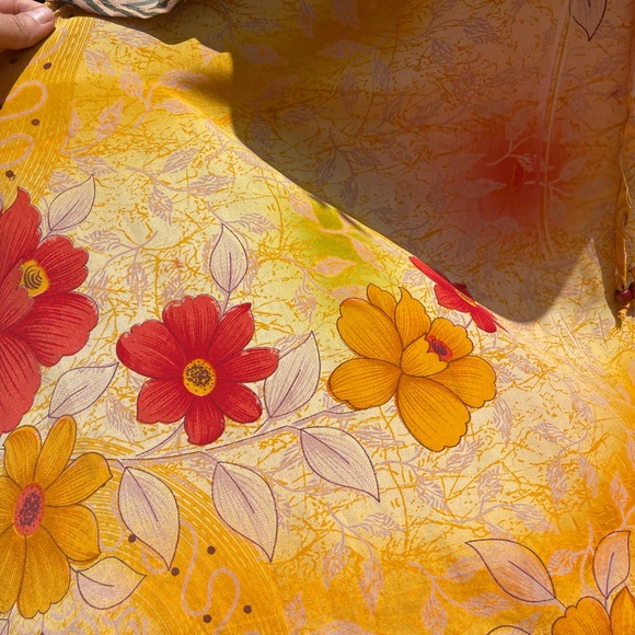 Colorful Vintage Silk Caftan - Picture 8 of 11